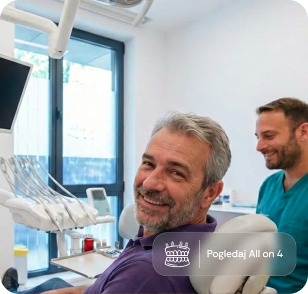 slika doktora nemanje sa pacijenotm u stolici kojem je radjen all on 4